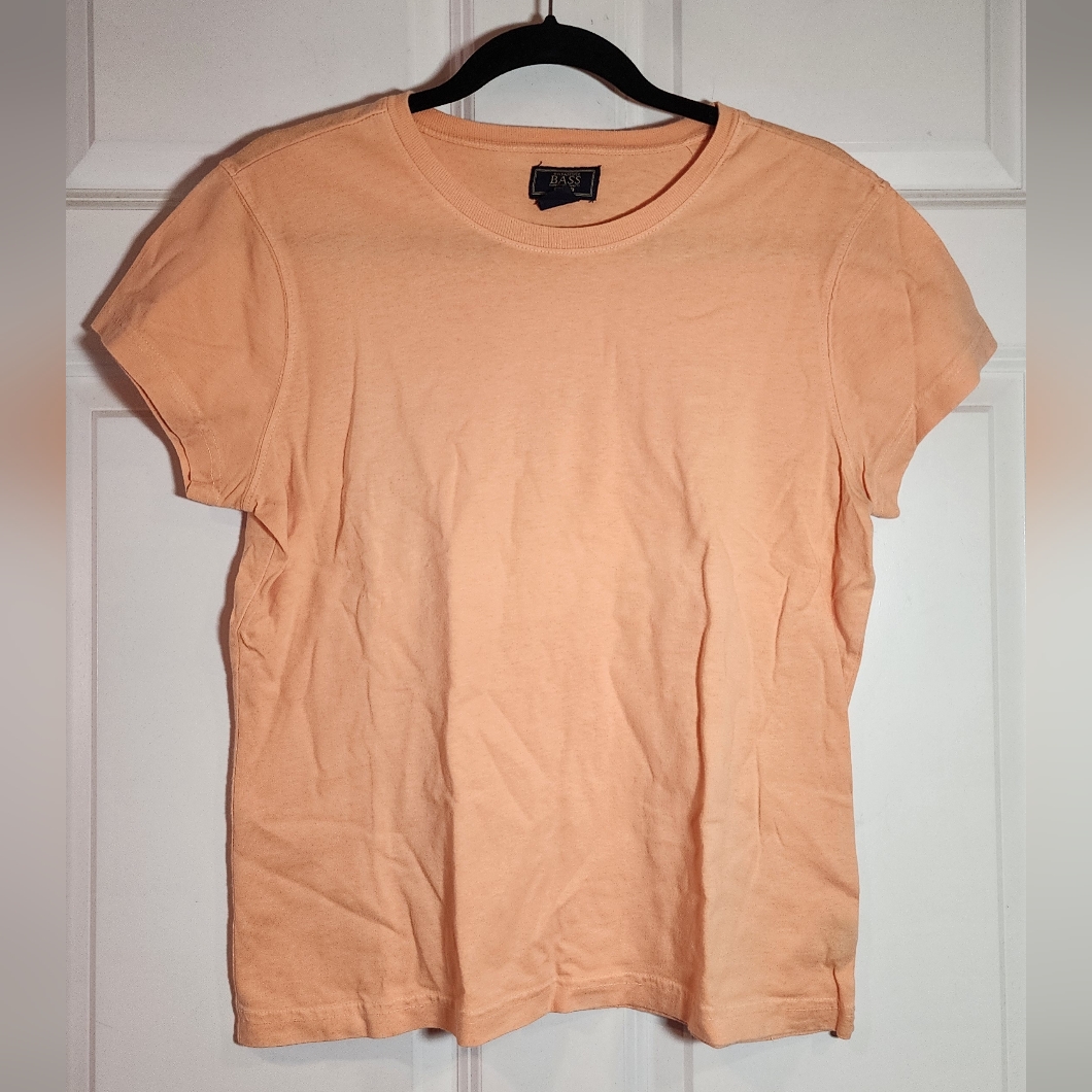Gh Bass & Co Peach Cotton Short Sleeve T-Shirt Medium